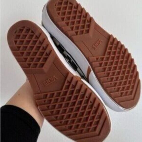 Vans Black and White Checkerboard Platform Sneakers - Picture 5 of 5